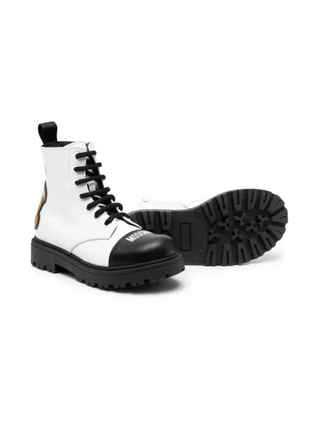 Buty do kostki dziecięce Moschino białe