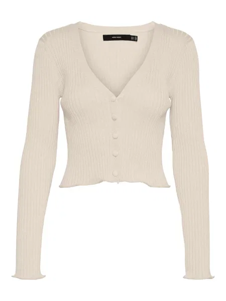 VERO MODA Geacă tricotată Fibly' bej