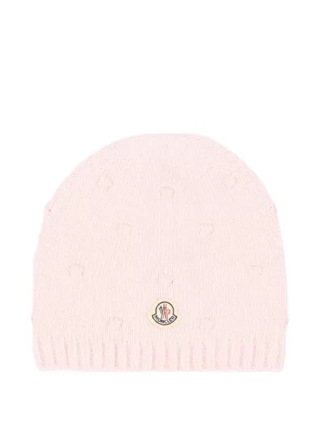 Czapka dziecięca Moncler Enfant różowa