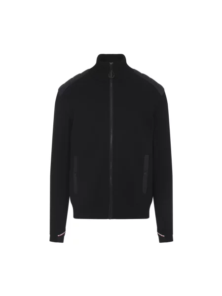 Ocieplany kardigan Moncler wełniany czarny