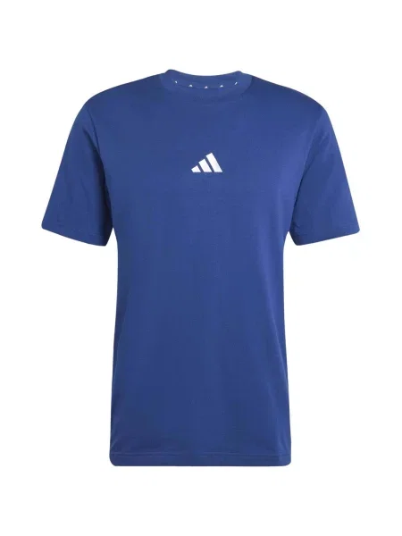 Adidas póló Essentials sötétkék férfi mintás kék