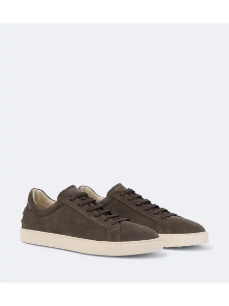 Sneakerși Tod's din piele de căprioară gri