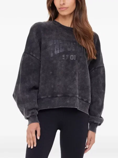 Hanorac crewneck The Upside cu decolteu rotund cu autograf negru