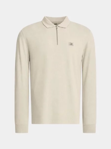 Поло CP Company молочний бавовна/еластан