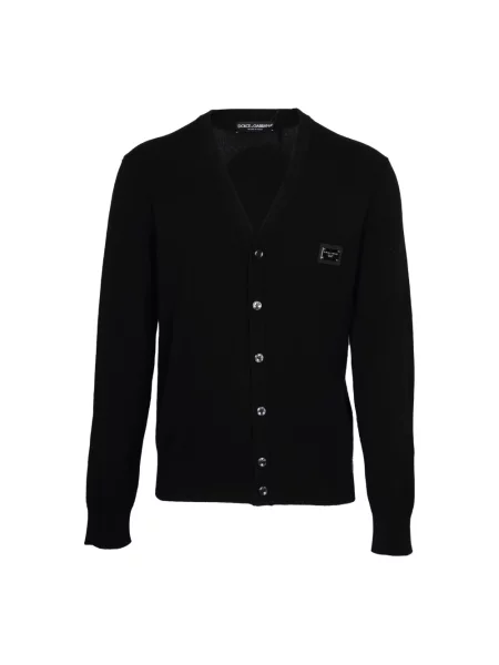Jedwabny kardigan Dolce And Gabbana niebieski