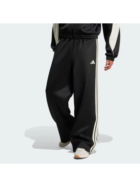 Pruhovaná běžecká tepláková souprava Adidas bílá