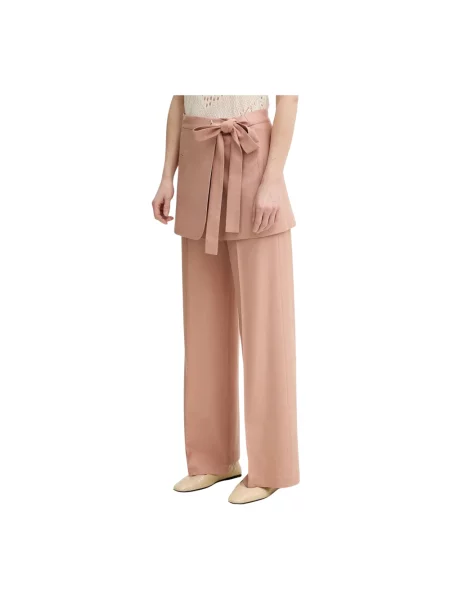 AERON spodnie HURAA pomarańczowy szerokie high waist różowe