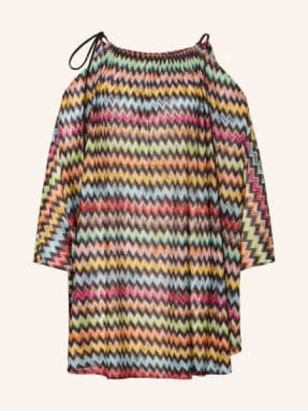 Missoni Plážové Šaty S Třpytivou Přízí / oranžová / světle zelená černá