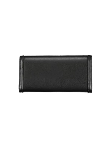 Lniany portfel Tommy Hilfiger elegancki czarny