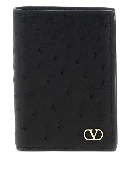 Portofel Valentino Garavani din piele negru