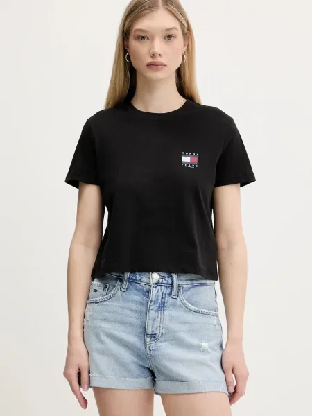 Tommy Jeans tricou din negru