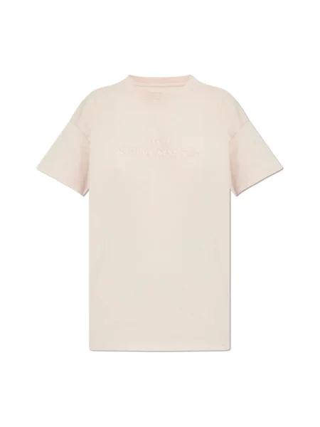 Koszulka Maison Margiela z logo beżowa