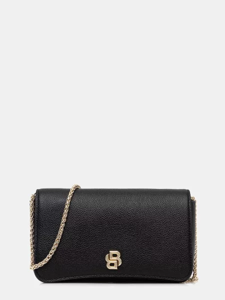 BOSS torebka skórzana BOSS BEYOND NewClutc czarna