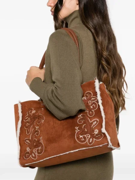 Geantă shopper Ermanno Firenze maro