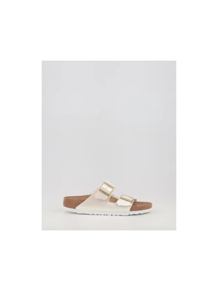 Pantofle Birkenstock s perlami bílé