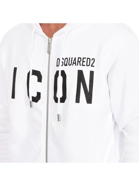 Bluza z kapturem Dsquared2 z kapturem biała