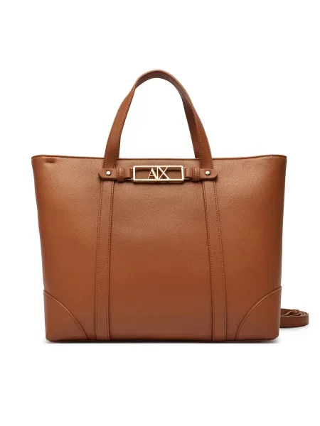 Armani Exchange shopper torba za žene od imitacije kože smeđa