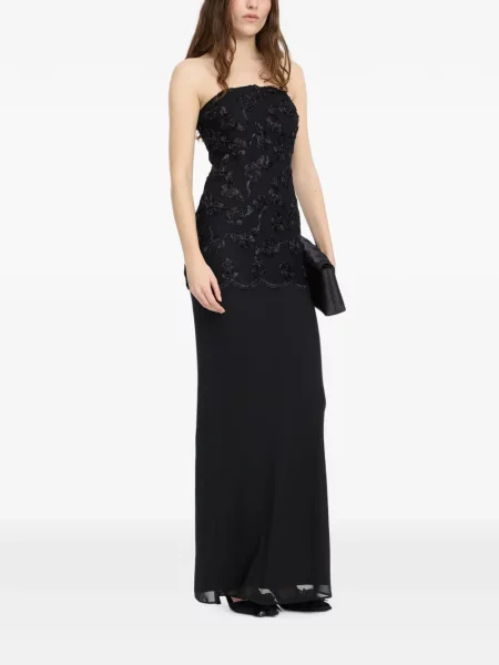 Rochie maxi Rotate Birger Christensen plasă negru
