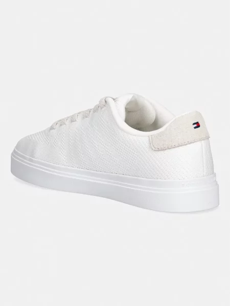 Tommy Hilfiger TH FEMININE CUPSOLE KNIT sneakersy białe