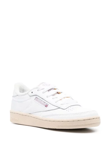 Iš natūralios odos sportbačiai Reebok balta