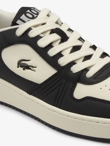 Кожаные кроссовки Lacoste черные