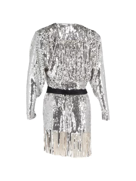 Rochie mini Rotate Birger Christensen de costum argintiu
