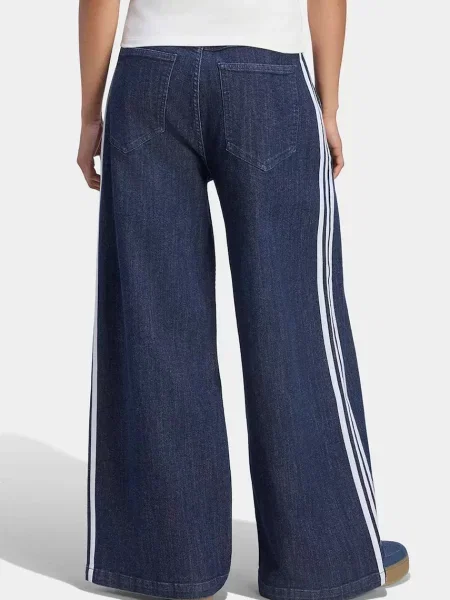 Adidas Originals rifle wide leg dámske Denim Pleats modrá