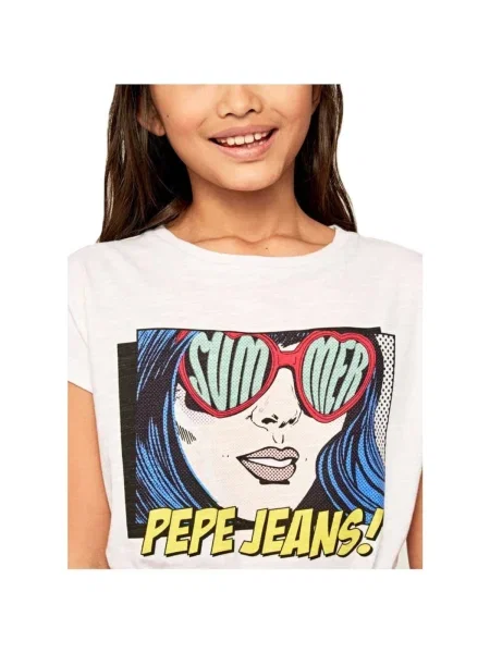 Tricou copii Pepe Jeans alb