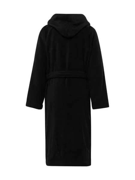 HUGO Halat de baie lung Terry Gown gri / roșu negru