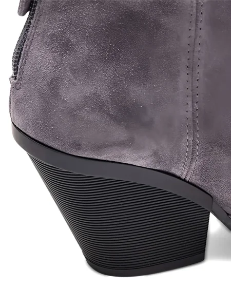 Botine Hogan din piele de căprioară gri