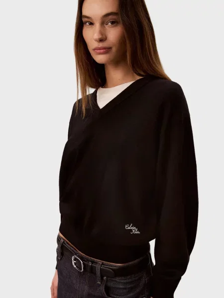 Шерстяной свитер Calvin Klein Jeans черный