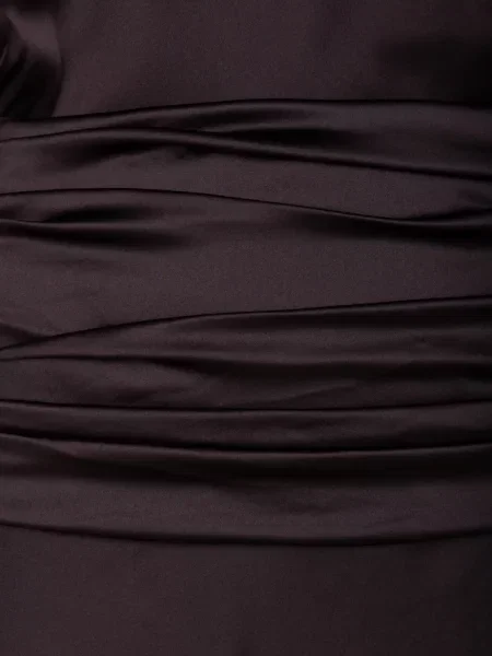 Rochie maxi Staud de mătase cu volane maro