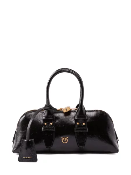 Geantă shopper Pinko din piele negru