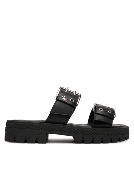 Tommy Jeans Natikače s crna