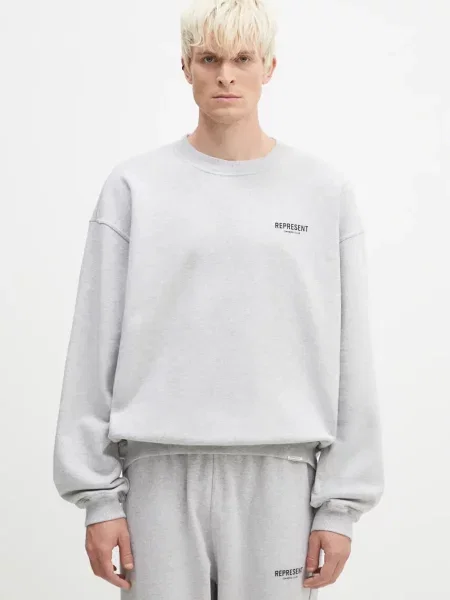 Represent hanorac de Represent Owners Club Sweater barbati cu imprimeu gri