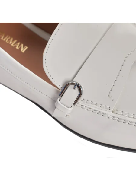 Mokasíny Emporio Armani biela