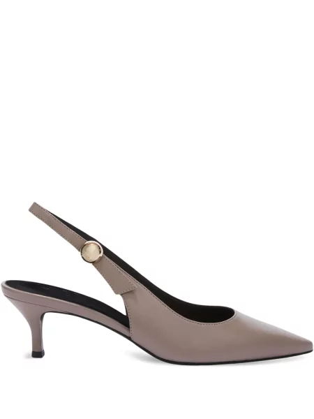 Pantofi cu toc Furla din piele maro