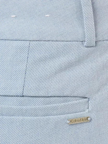 Pantaloni Calvin Klein din crep albastru