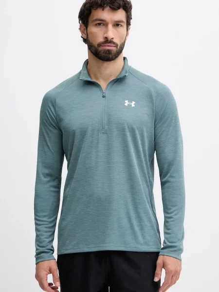 Under Armour bluza treningowa Tech Textured turkusowy wzorzysta niebieska
