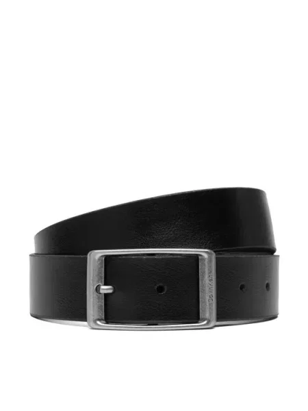 Calvin Klein Curea Casual Round Buckle Tumbled negru