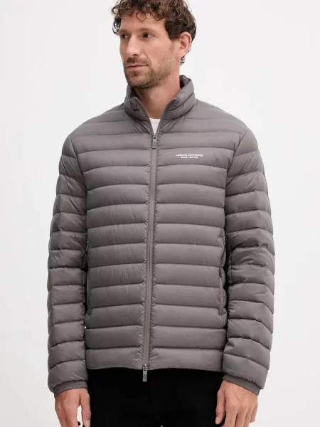 Пухено яке Armani Exchange преходен модел кафяво