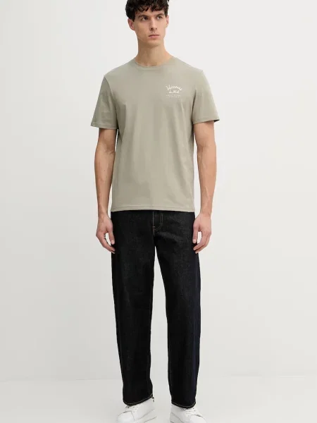 Karl Lagerfeld Tricou Vacances kaki / alb verde