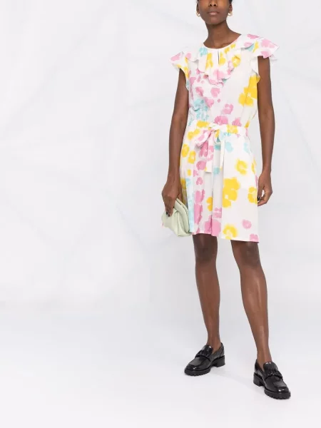Gėlėtas raštuotas kombinezonas Boutique Moschino balta
