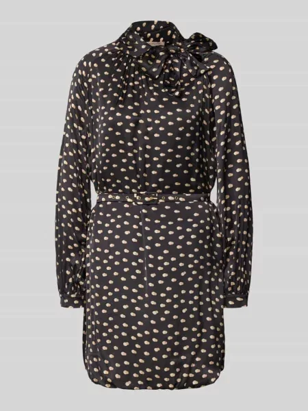 Sukienka koktajlowa ze stójką Rinascimento czarna