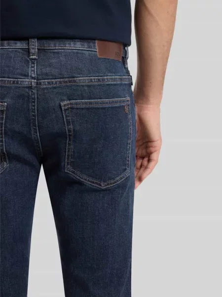 Jeansy o kroju slim fit z Mieszanka bawełny Model DELAWARE BO' Boss Orange niebieskie