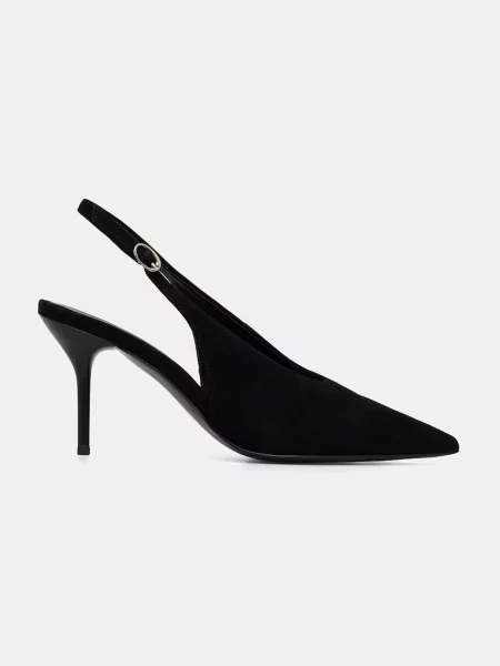 Answear.LAB pantofi stiletto piele întoarsă negru