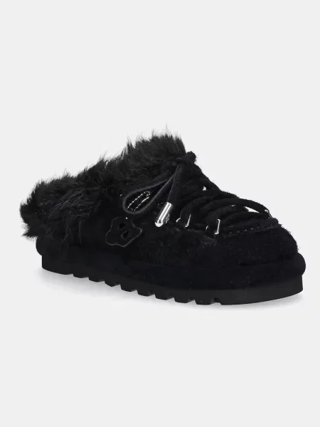 Замшевые тапочки Naked Wolfe черные