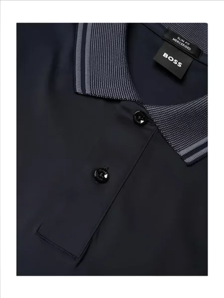 Ριγέ με κολάρο polo Boss μπλε