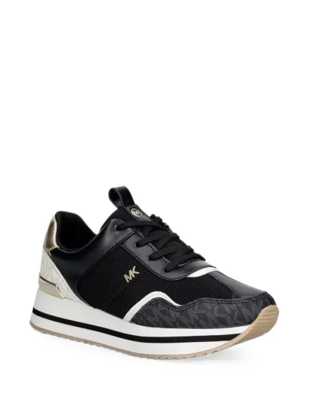 Sneakerși Michael Michael Kors cu platformă cu autograf plasă alb