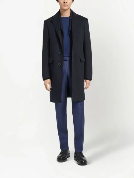 Vienakrūtis paltas Zegna mėlyna
